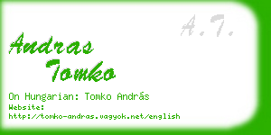 andras tomko business card
